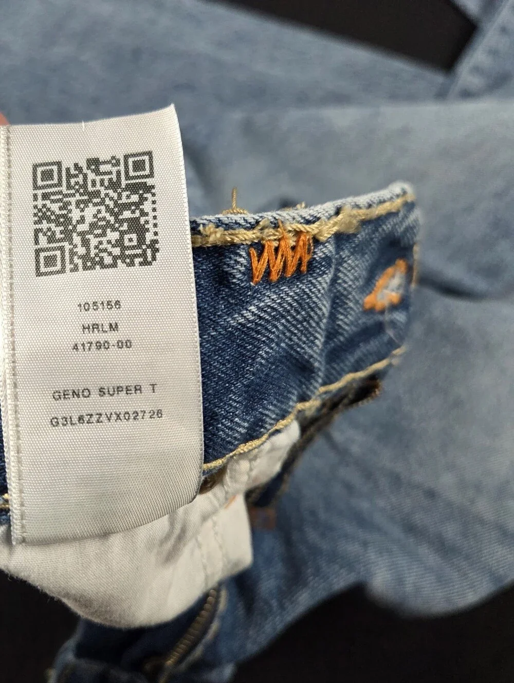 True Religion Geno Super T Jeans Mens 34x33 Blue Wide Stitch Relaxed Slim